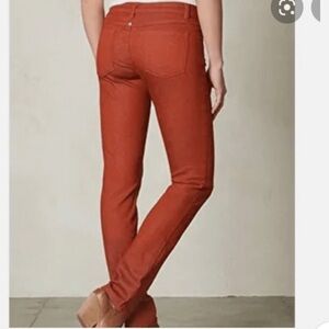 PrAna Size 6/28 rust coral orange pants jeans trousers, short inseam 🍁